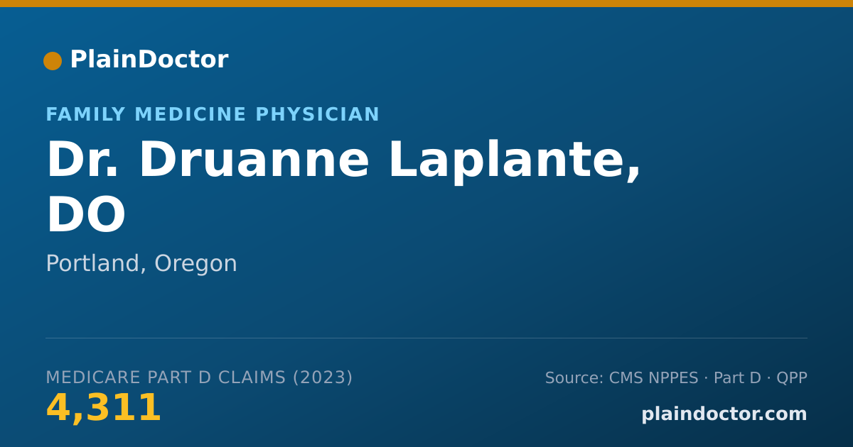 Shareable card for Druanne Laplante, DO - Family Medicine Physician, Portland, OR