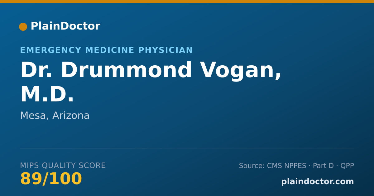 Shareable card for Drummond Vogan, M.D. - Emergency Medicine Physician, Mesa, AZ