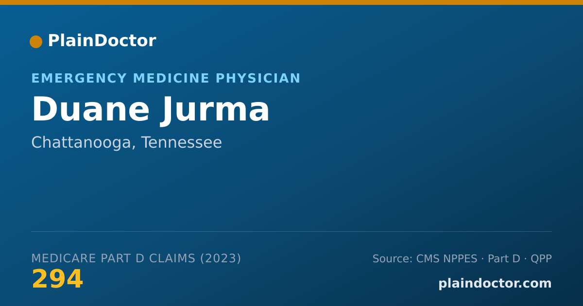 Shareable card for Duane Jurma - Emergency Medicine Physician, Chattanooga, TN