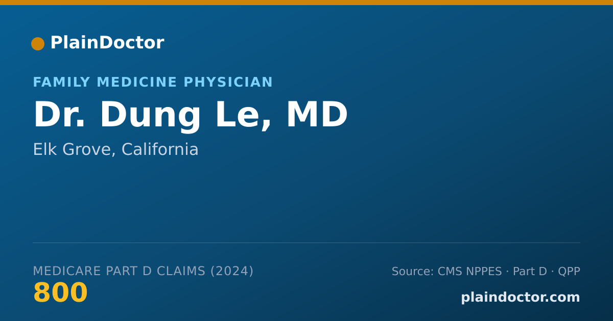 Shareable card for Dung Le, MD - Family Medicine Physician, Elk Grove, CA
