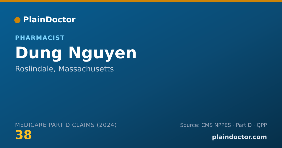 Shareable card for Dung Nguyen - Pharmacist, Roslindale, MA