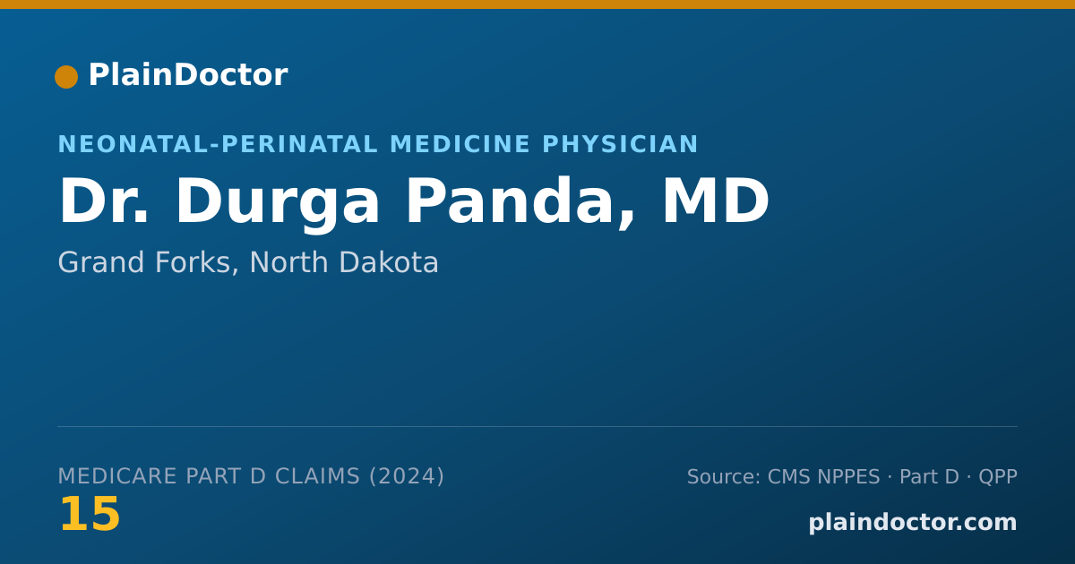 Shareable card for Durga Panda, MD - Neonatal-Perinatal Medicine Physician, Grand Forks, ND
