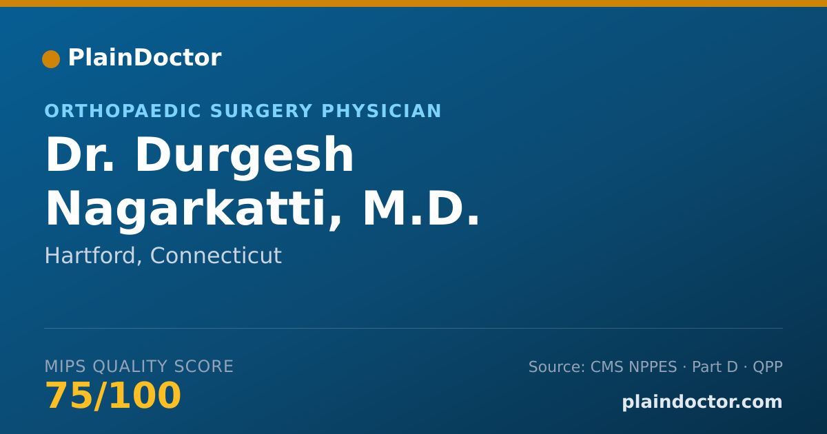 Shareable card for Durgesh Nagarkatti, M.D. - Orthopaedic Surgery Physician, Hartford, CT