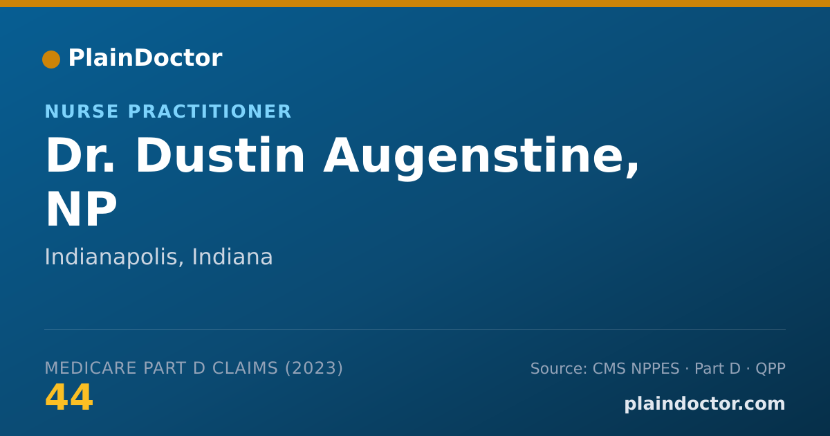Shareable card for Dustin Augenstine, NP - Nurse Practitioner, Indianapolis, IN