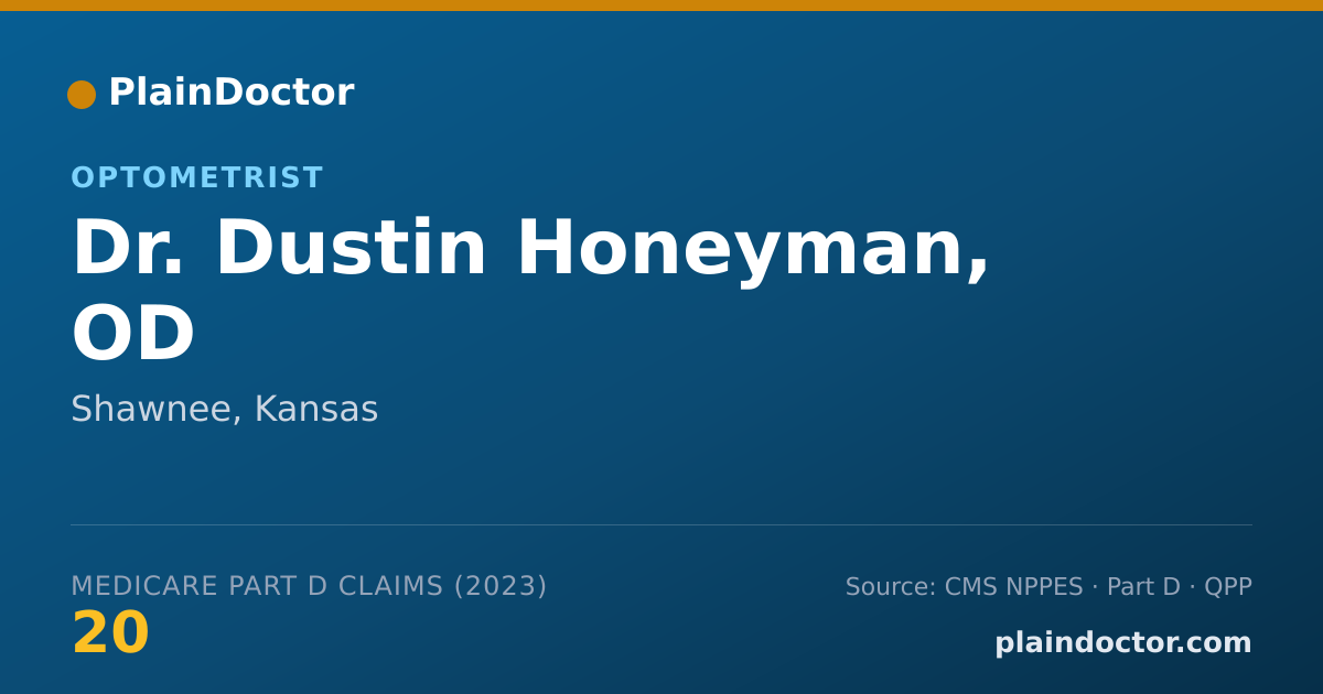 Shareable card for Dustin Honeyman, OD - Optometrist, Shawnee, KS