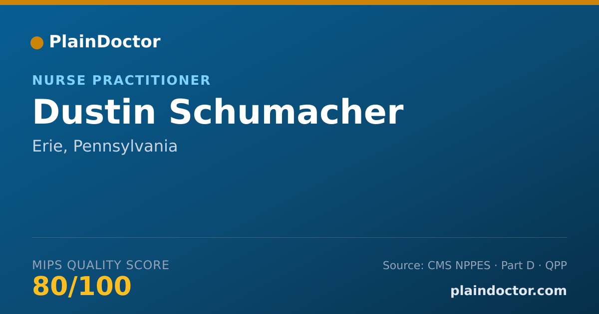 Shareable card for Dustin Schumacher - Nurse Practitioner, Erie, PA