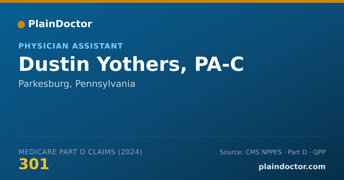 Shareable card for Dustin Yothers, PA-C - Physician Assistant, Parkesburg, PA