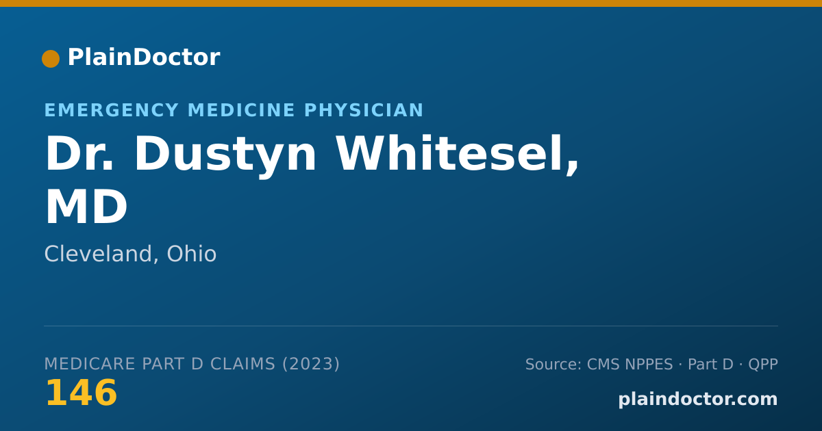 Shareable card for Dustyn Whitesel, MD - Emergency Medicine Physician, Cleveland, OH