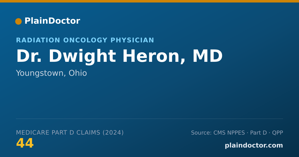 Shareable card for Dwight Heron, MD - Radiation Oncology Physician, Youngstown, OH