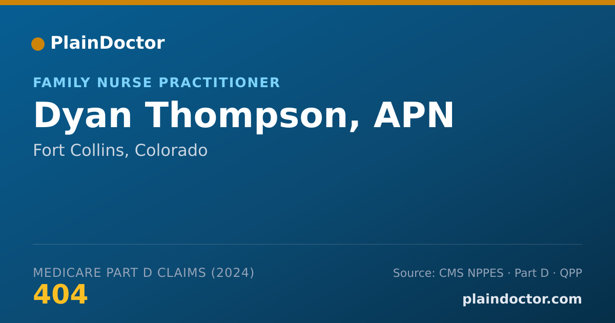 Shareable card for Dyan Thompson, APN - Family Nurse Practitioner, Fort Collins, CO