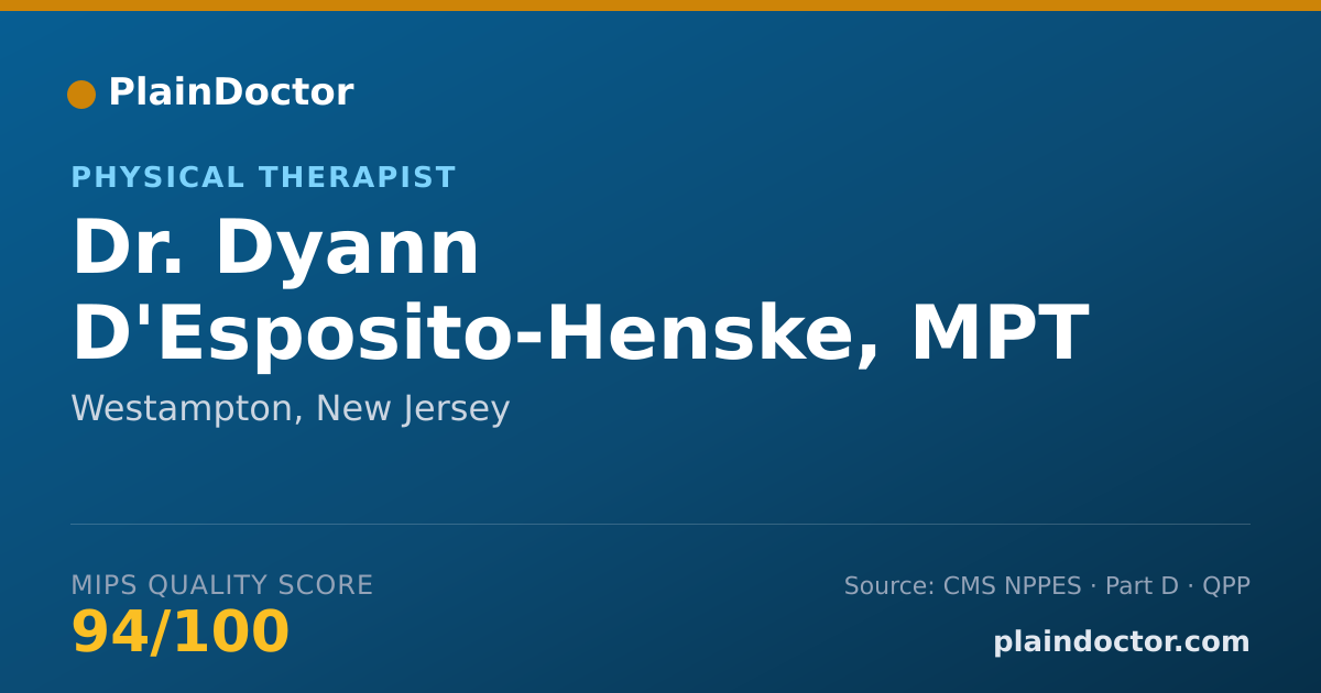 Shareable card for Dyann D'Esposito-Henske, MPT - Physical Therapist, Westampton, NJ