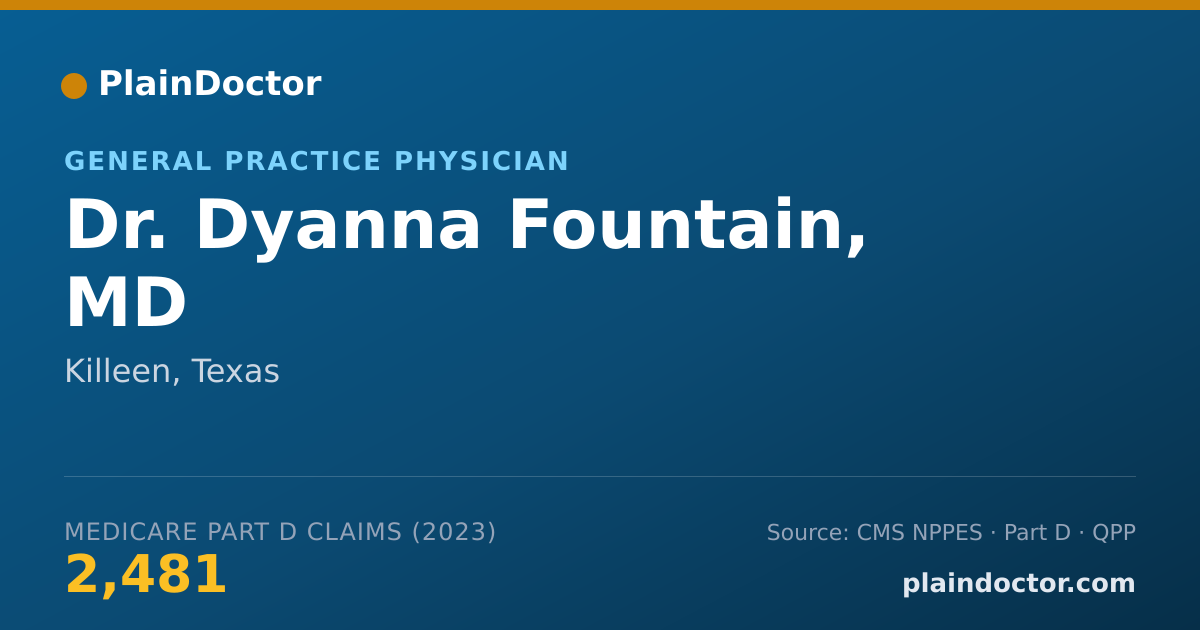 Shareable card for Dyanna Fountain, MD - General Practice Physician, Killeen, TX