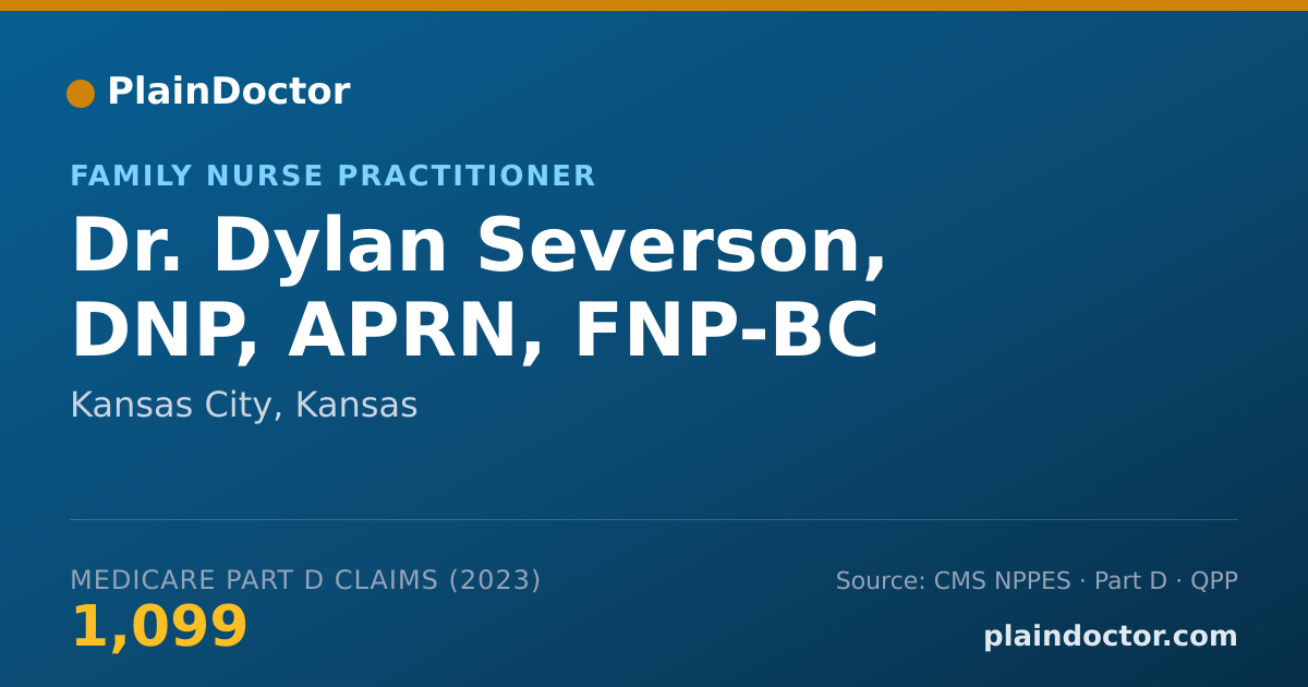 Shareable card for Dylan Severson, DNP, APRN, FNP-BC - Family Nurse Practitioner, Kansas City, KS