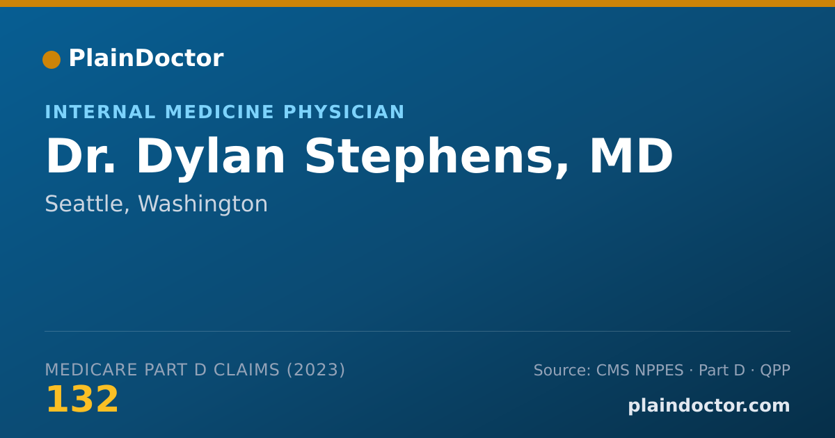Shareable card for Dylan Stephens, MD - Internal Medicine Physician, Seattle, WA
