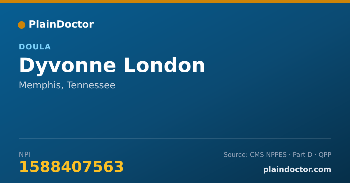 Shareable card for Dyvonne London - Doula, Memphis, TN