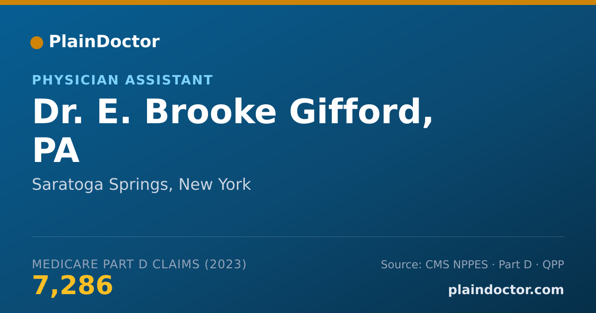 Shareable card for E. Brooke Gifford, PA - Physician Assistant, Saratoga Springs, NY