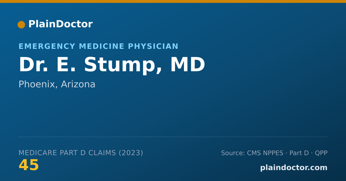 Shareable card for E. Stump, MD - Emergency Medicine Physician, Phoenix, AZ