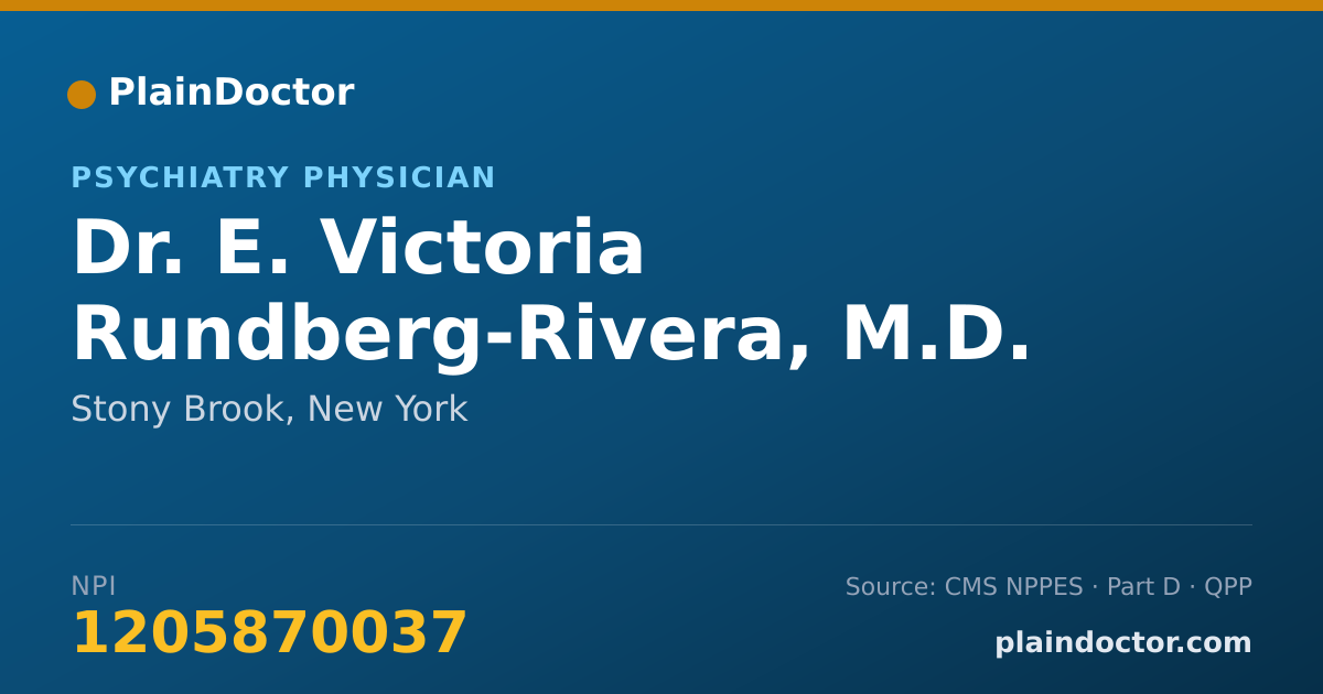 Shareable card for E. Victoria Rundberg-Rivera, M.D. - Psychiatry Physician, Stony Brook, NY