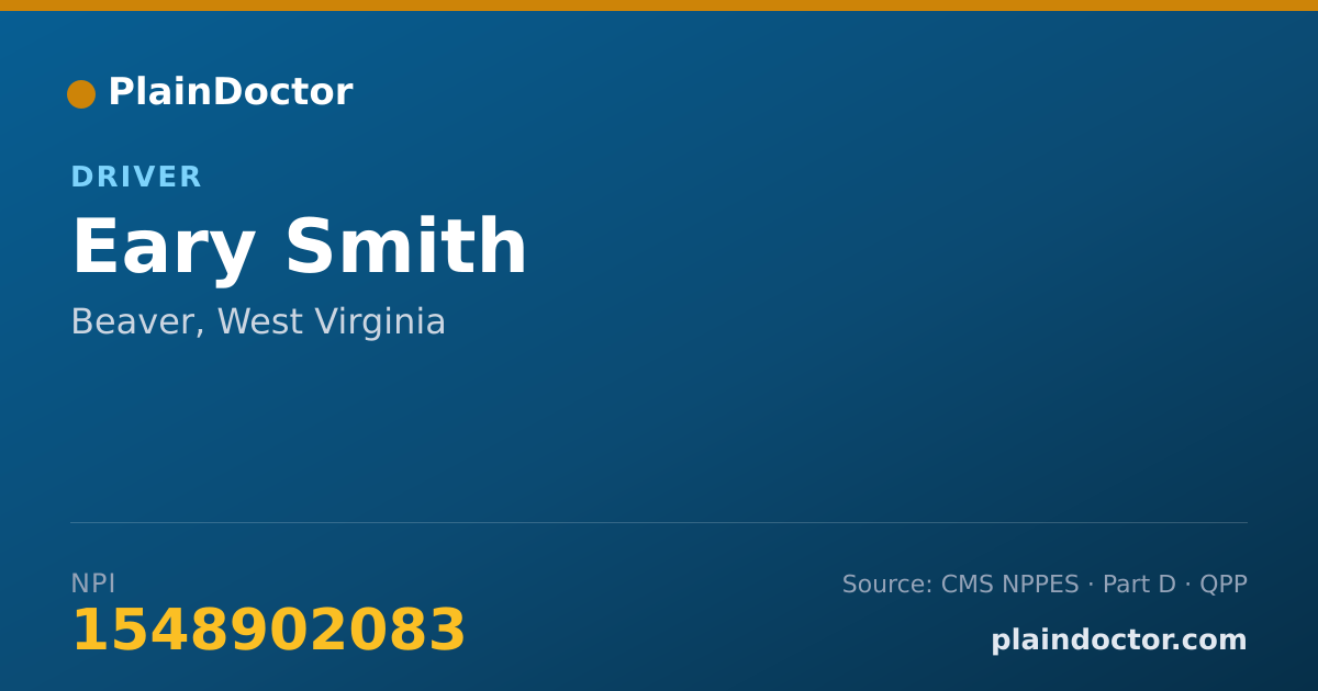 Shareable card for Eary Smith - Driver, Beaver, WV