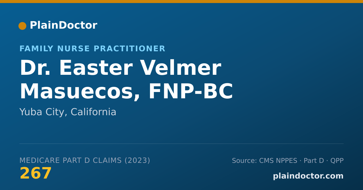 Shareable card for Easter Velmer Masuecos, FNP-BC - Family Nurse Practitioner, Yuba City, CA