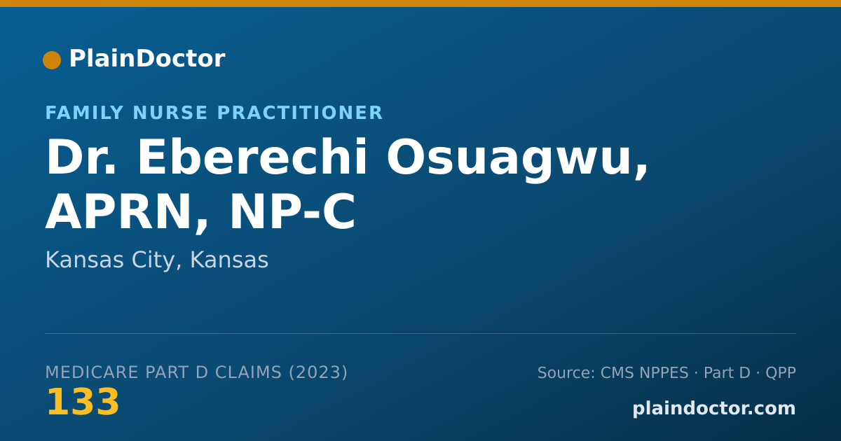 Shareable card for Eberechi Osuagwu, APRN, NP-C - Family Nurse Practitioner, Kansas City, KS