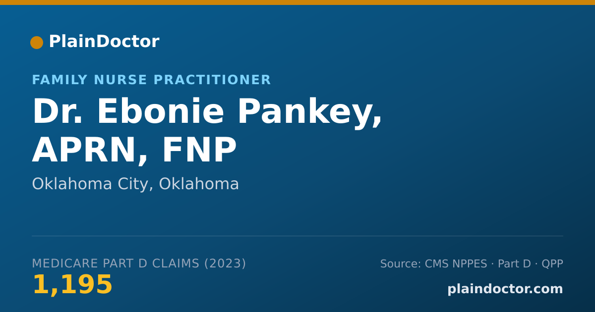 Shareable card for Ebonie Pankey, APRN, FNP - Family Nurse Practitioner, Oklahoma City, OK