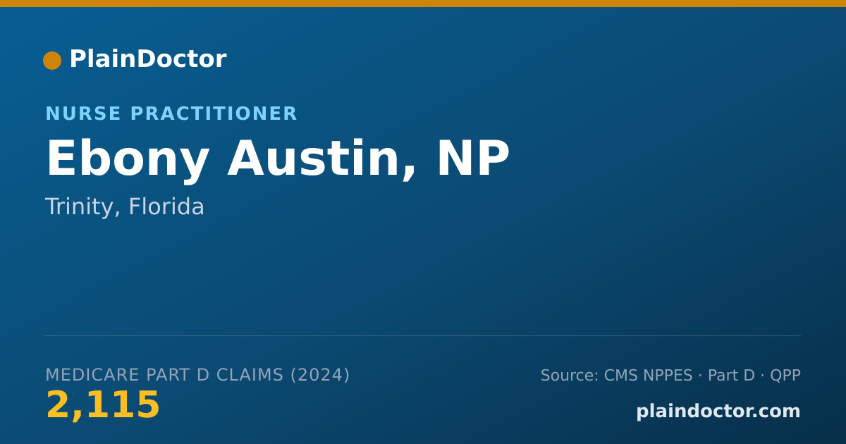 Shareable card for Ebony Austin, NP - Nurse Practitioner, Trinity, FL