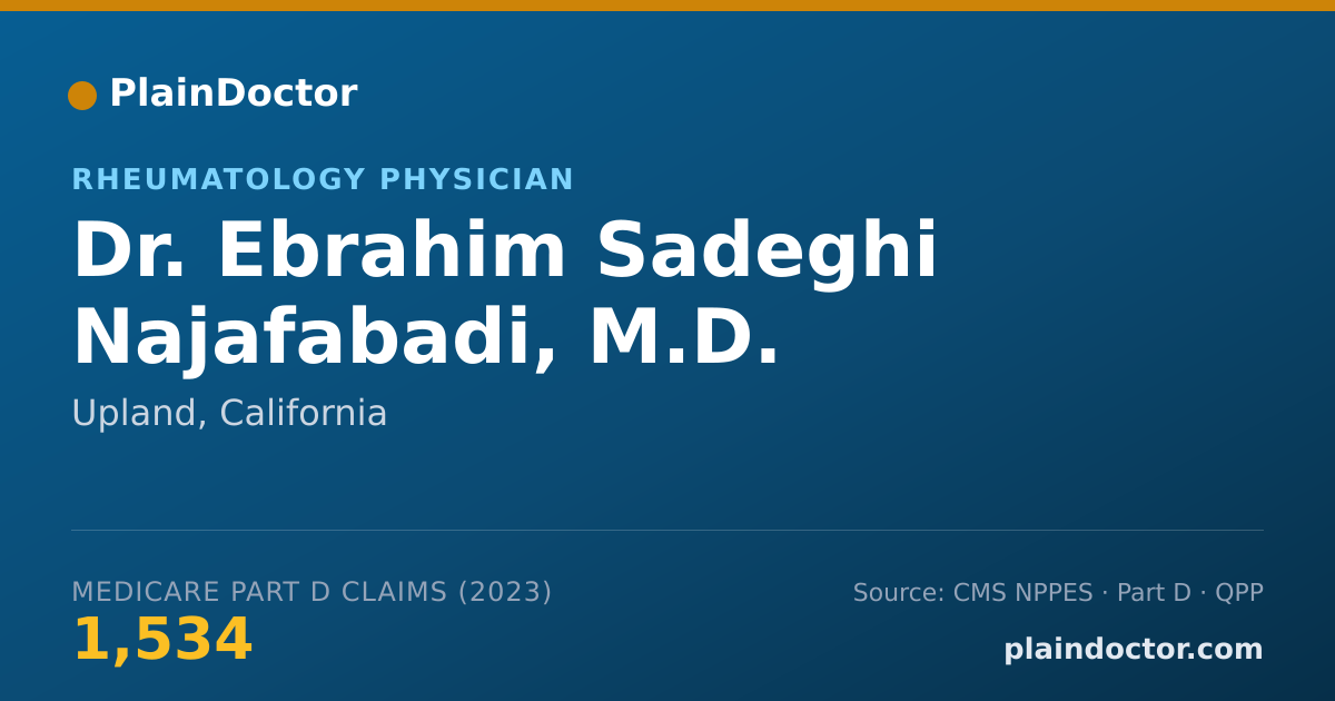 Shareable card for Ebrahim Sadeghi Najafabadi, M.D. - Rheumatology Physician, Upland, CA