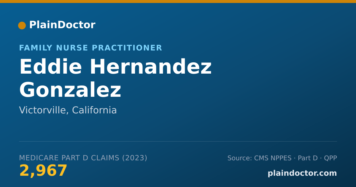 Shareable card for Eddie Hernandez Gonzalez - Family Nurse Practitioner, Victorville, CA