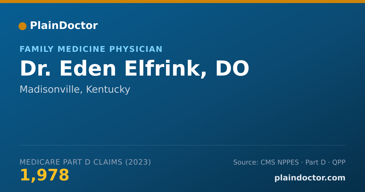 Shareable card for Eden Elfrink, DO - Family Medicine Physician, Madisonville, KY