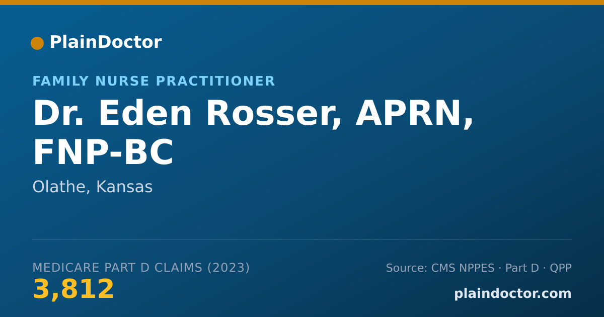 Shareable card for Eden Rosser, APRN, FNP-BC - Family Nurse Practitioner, Olathe, KS