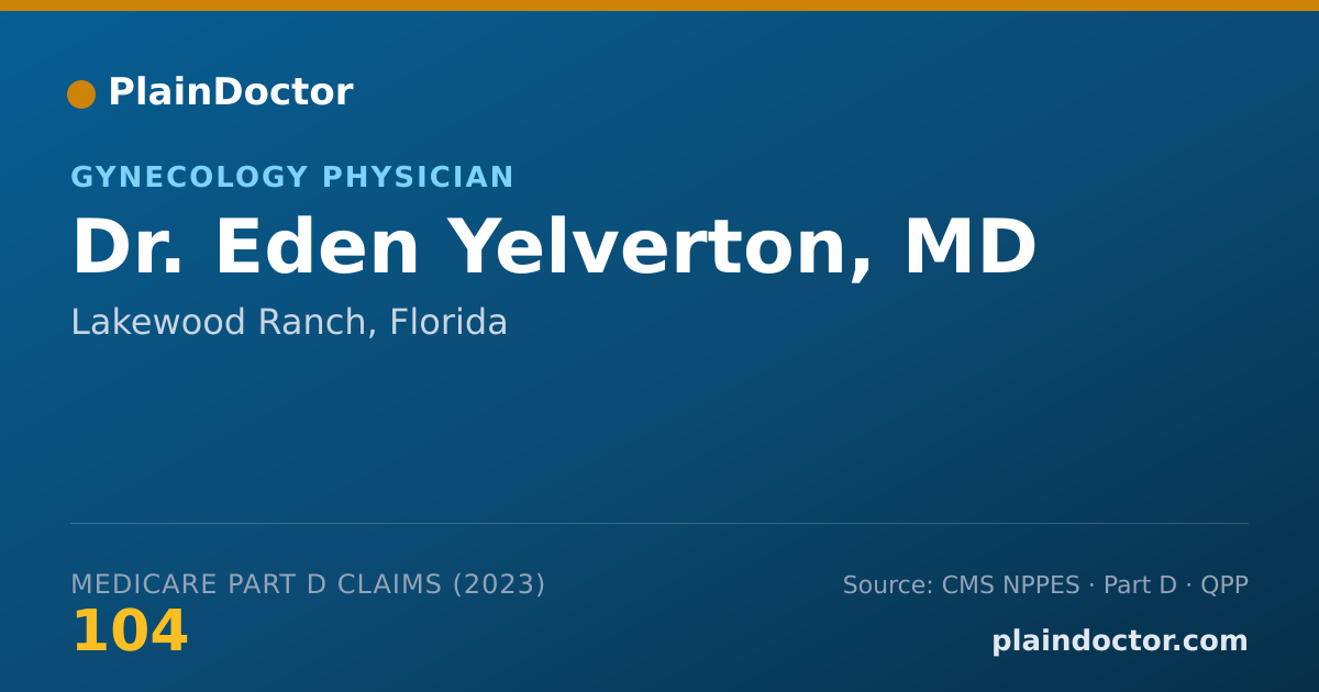 Shareable card for Eden Yelverton, MD - Gynecology Physician, Lakewood Ranch, FL