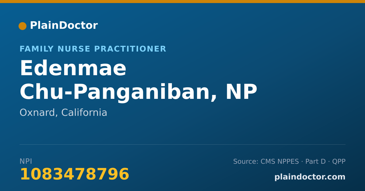 Shareable card for Edenmae Chu-Panganiban, NP - Family Nurse Practitioner, Thousand Oaks, CA