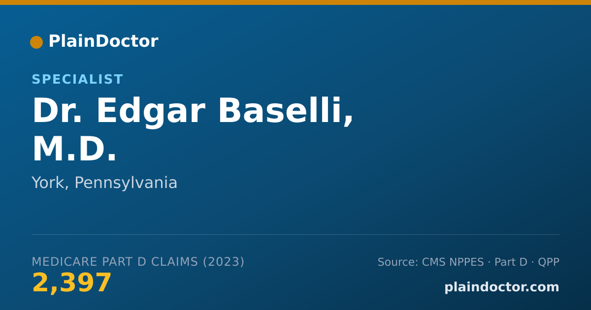 Shareable card for Edgar Baselli, M.D. - Specialist, York, PA