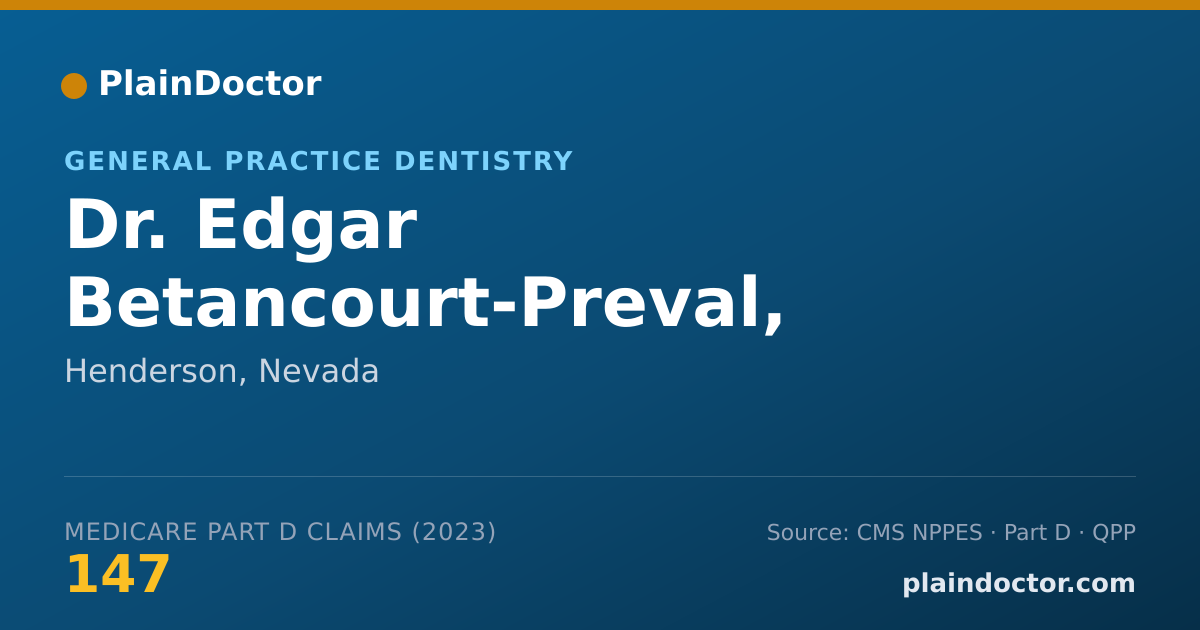 Shareable card for Edgar Betancourt-Preval, D.D.S - General Practice Dentistry, Henderson, NV