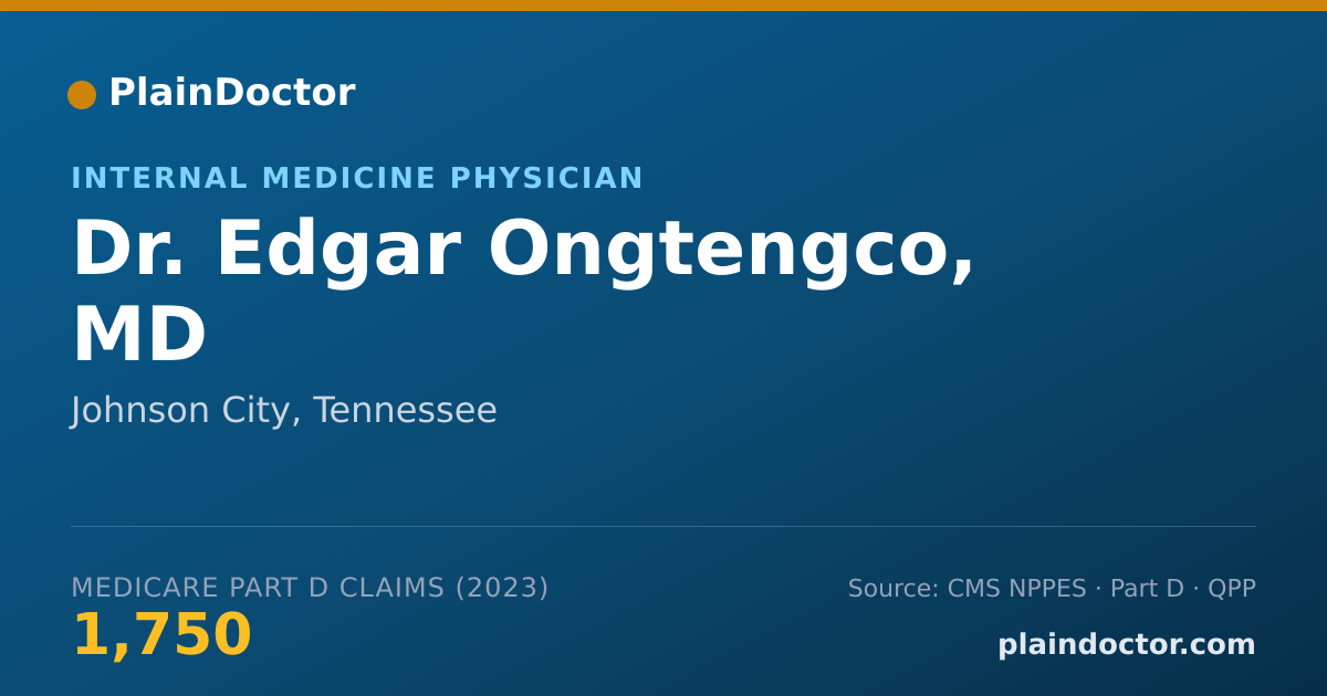 Shareable card for Edgar Ongtengco, MD - Internal Medicine Physician, Johnson City, TN