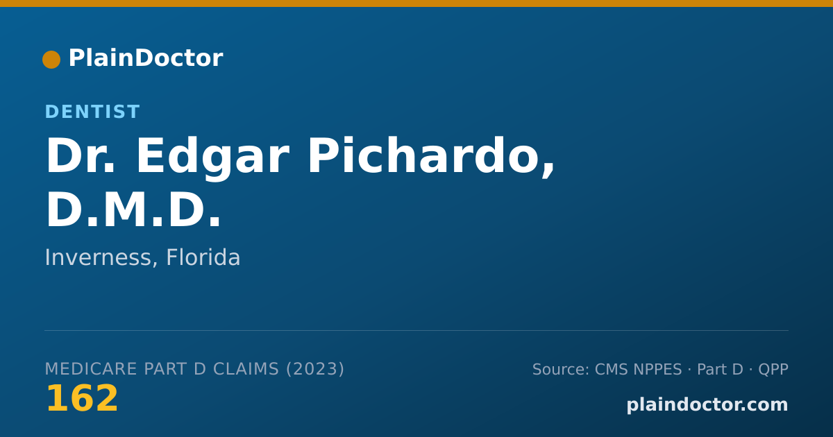 Shareable card for Edgar Pichardo, D.M.D. - Dentist, Inverness, FL