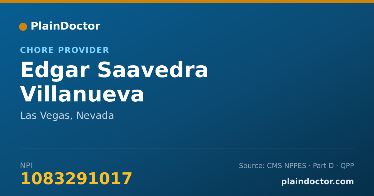 Shareable card for Edgar Saavedra Villanueva - Chore Provider, Las Vegas, NV