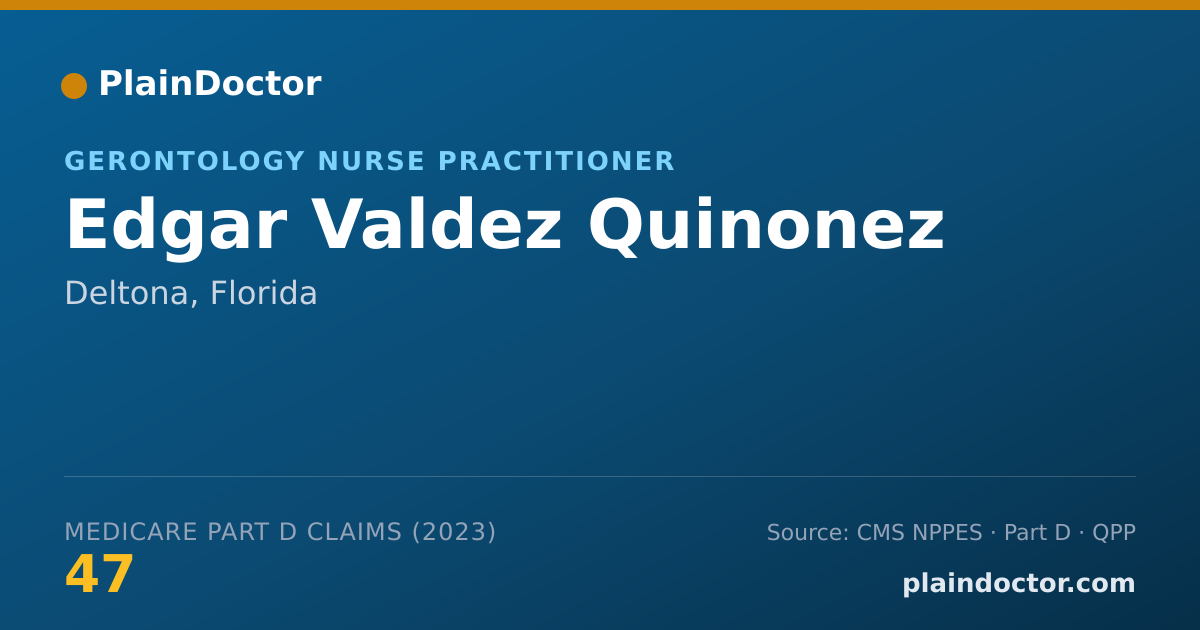 Shareable card for Edgar Valdez Quinonez - Gerontology Nurse Practitioner, Deltona, FL