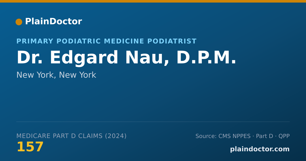 Shareable card for Edgard Nau, D.P.M. - Primary Podiatric Medicine Podiatrist, New York, NY