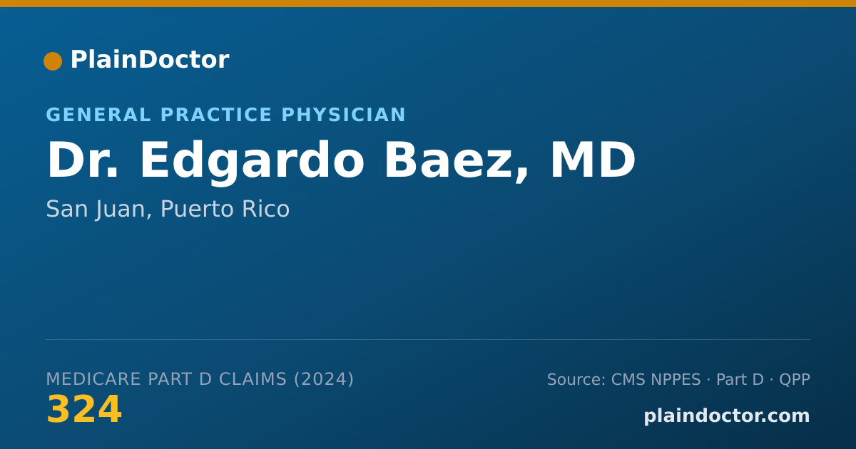 Shareable card for Edgardo Baez, MD - General Practice Physician, San Juan, PR