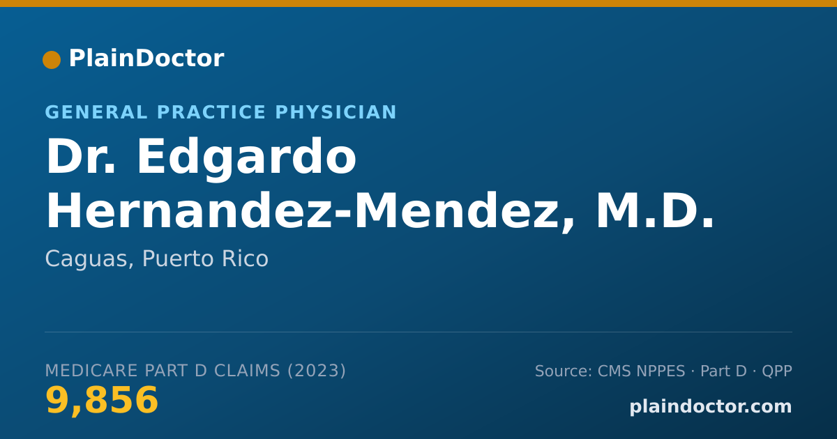 Shareable card for Edgardo Hernandez-Mendez, M.D. - General Practice Physician, Caguas, PR