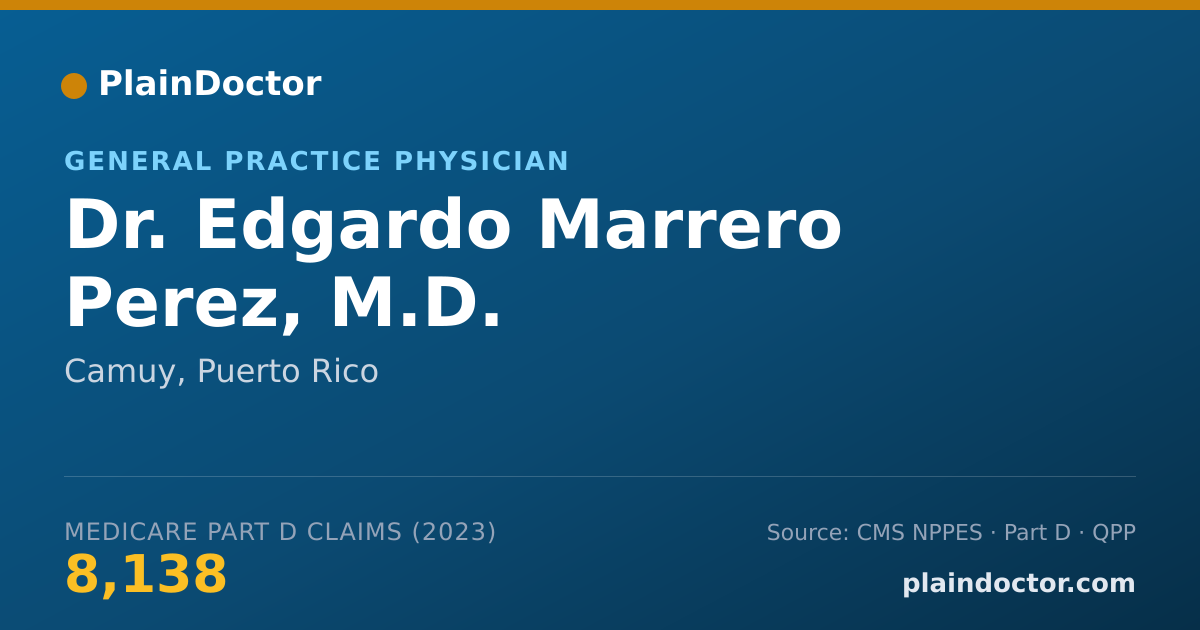 Shareable card for Edgardo Marrero Perez, M.D. - General Practice Physician, Camuy, PR