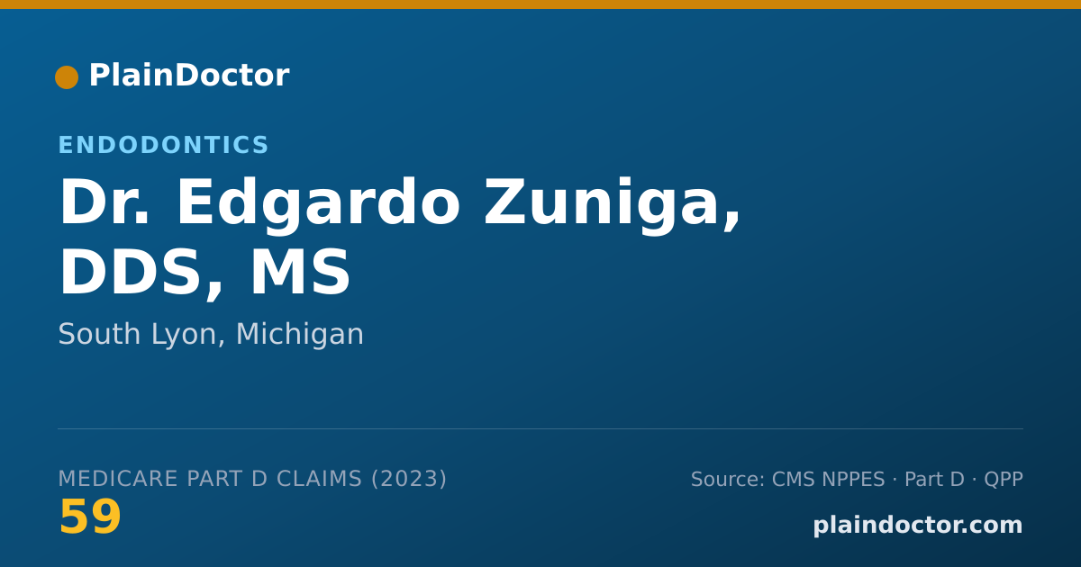 Shareable card for Edgardo Zuniga, DDS, MS - Endodontics, South Lyon, MI