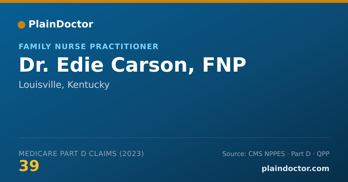 Shareable card for Edie Carson, FNP - Family Nurse Practitioner, Louisville, KY