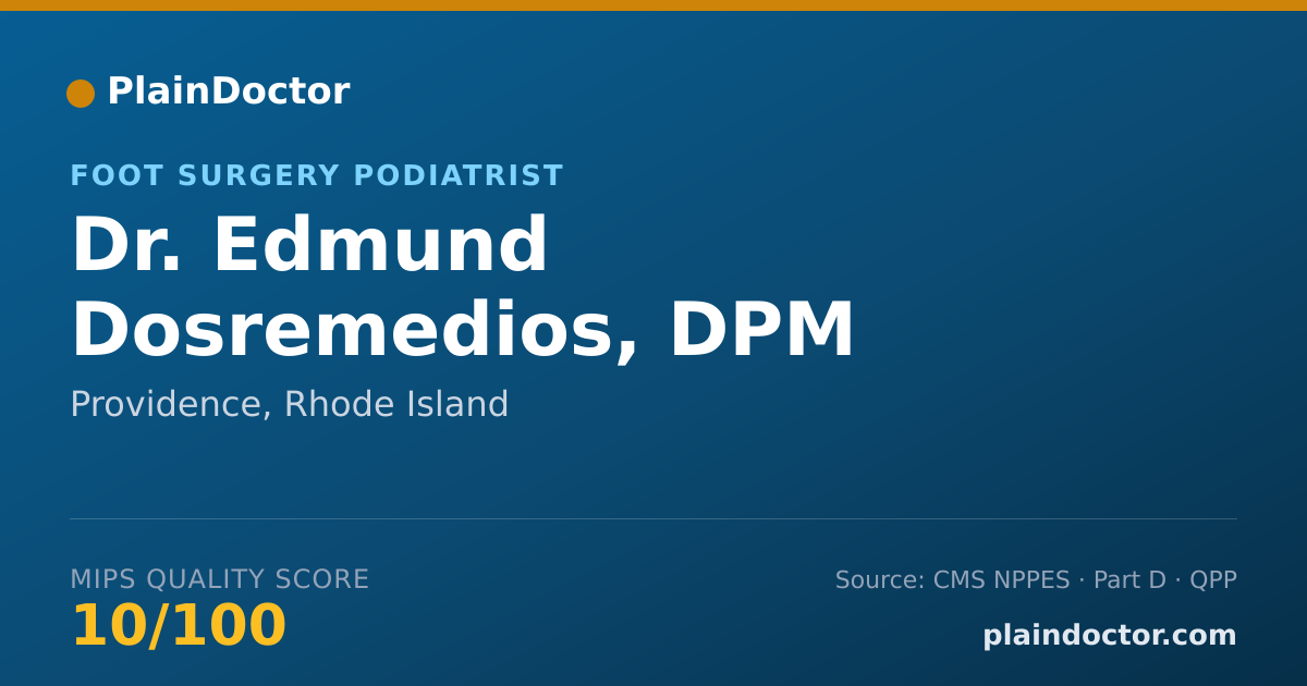 Shareable card for Edmund Dosremedios, DPM - Foot Surgery Podiatrist, Providence, RI