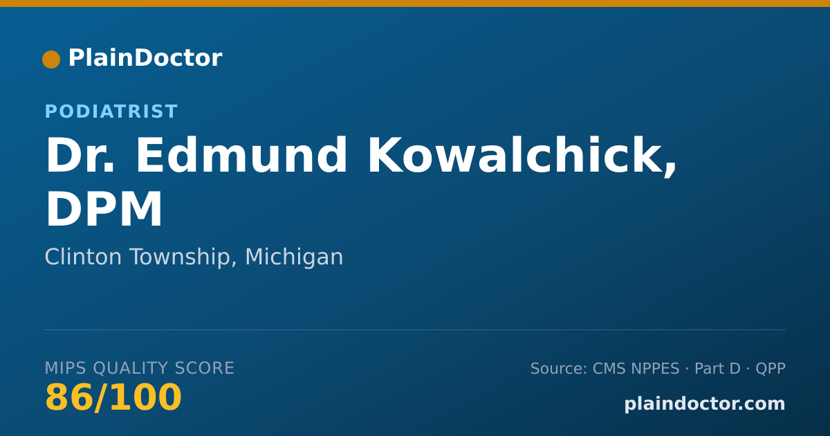 Shareable card for Edmund Kowalchick, DPM - Podiatrist, Clinton Township, MI