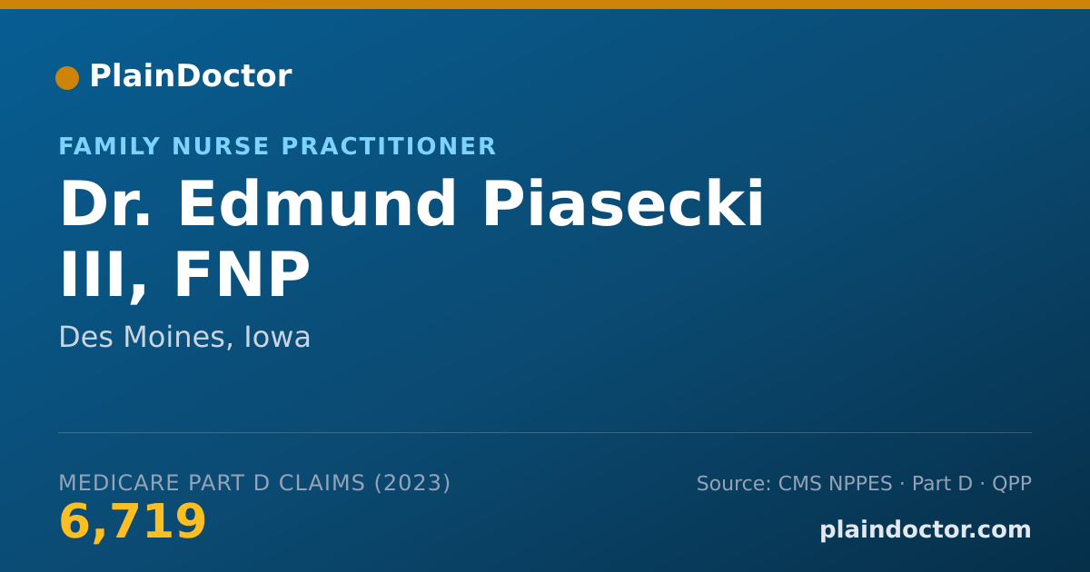 Shareable card for Edmund Piasecki III, FNP - Family Nurse Practitioner, Des Moines, IA