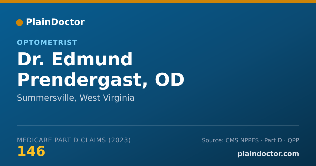 Shareable card for Edmund Prendergast, OD - Optometrist, Summersville, WV