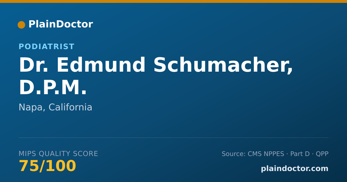 Shareable card for Edmund Schumacher, D.P.M. - Podiatrist, Napa, CA